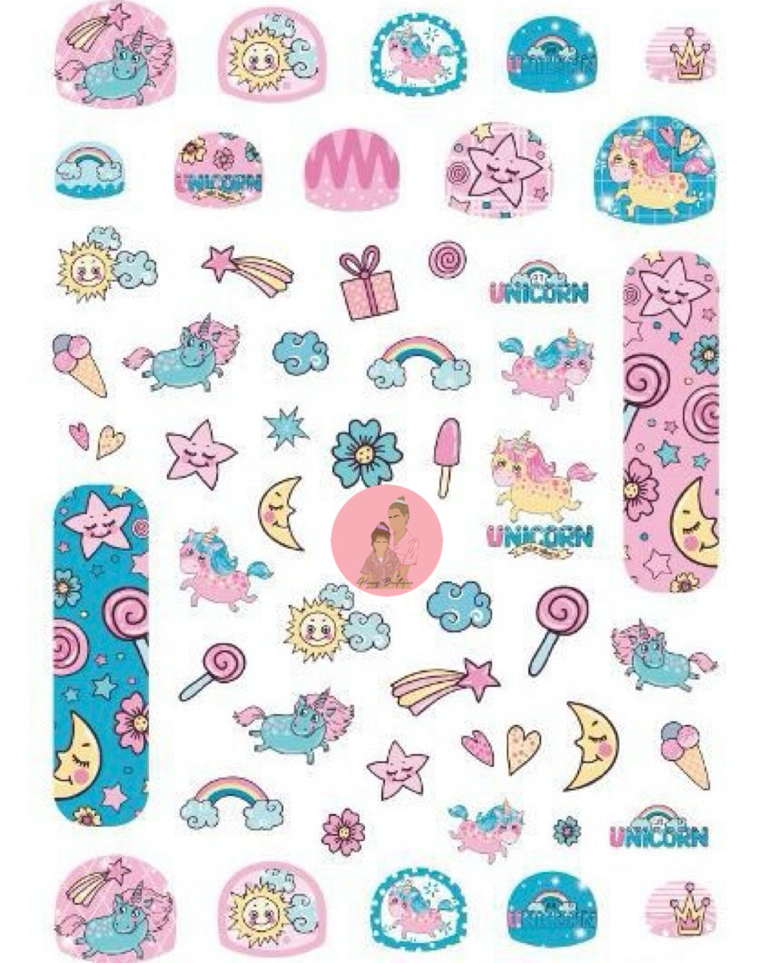 Kids Non Toxic Press on Nails Stickers Party Play Costume and Dress Up