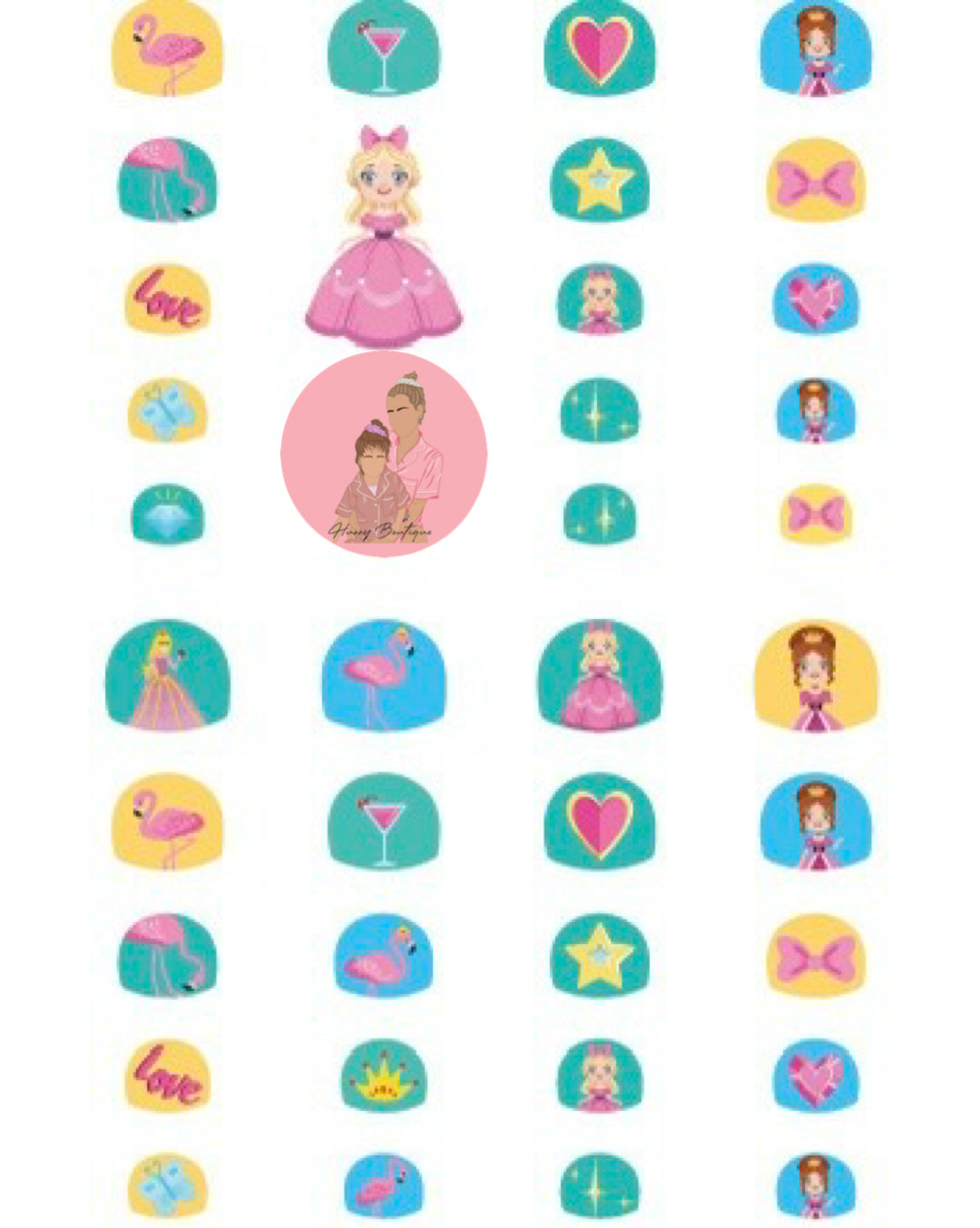 Kids Non Toxic Press on Nails Stickers Party Play Costume and Dress Up